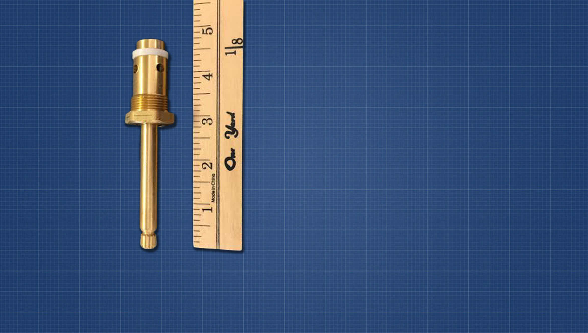 plumbing part with ruler